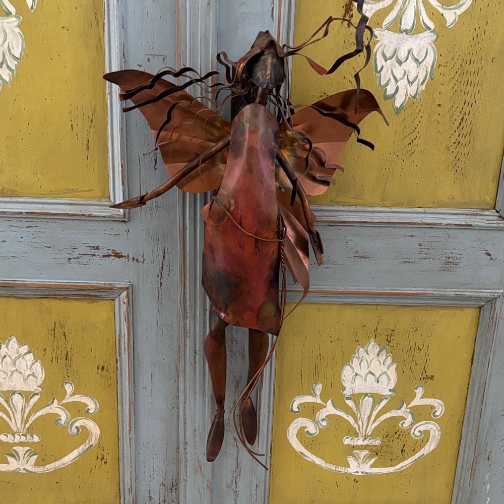 Handcrafted Rustic Metal Fairy Wall Art